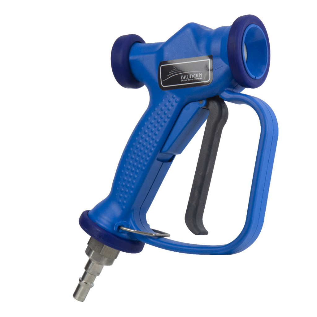 Blue spray gun variable flow Ocean DN8 nipple Baudoin Ocean Wash Systems